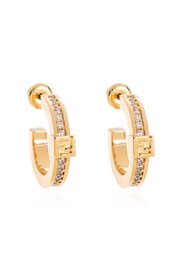 Earrings with shimmering crystals od Fendi