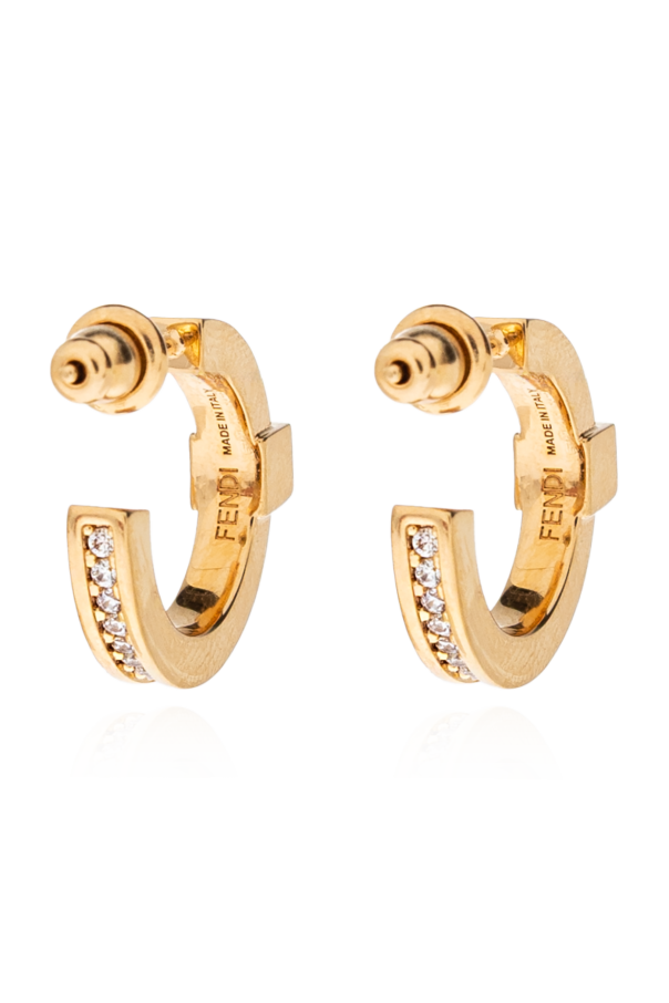 Fendi Earrings with shimmering crystals