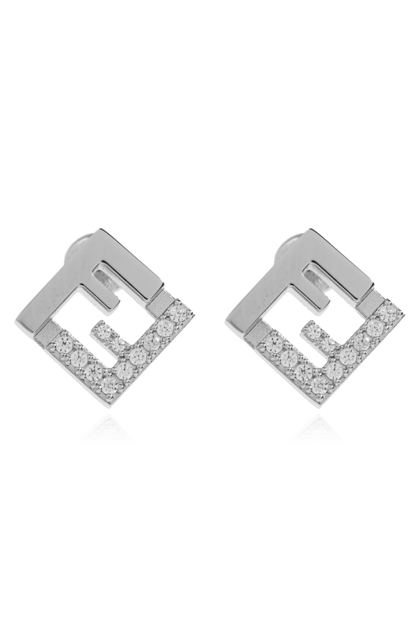 Fendi Pendientes con cristales brillantes