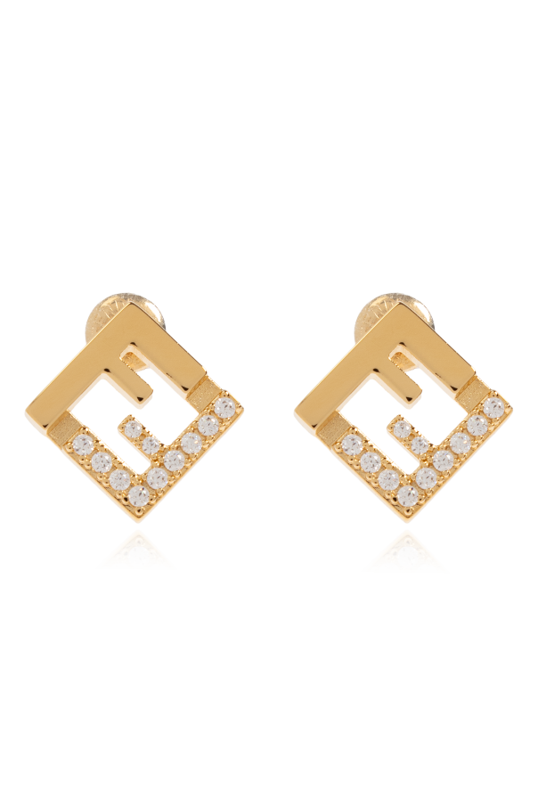 Fendi Ohrringe mit schimmernden Kristallen