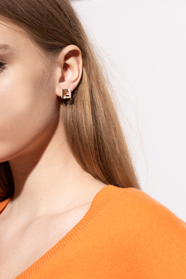 Fendi Ohrringe mit schimmernden Kristallen