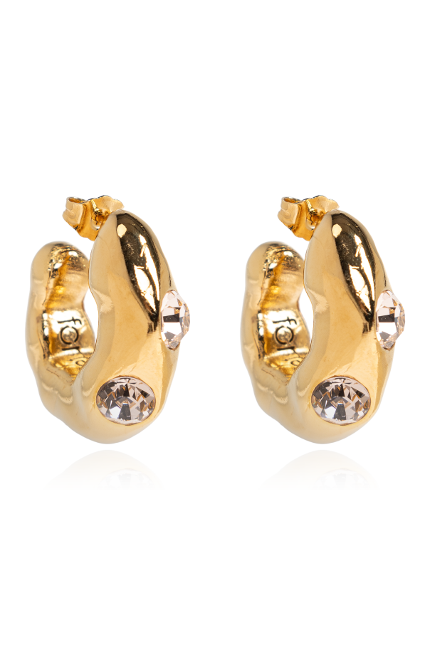 Earrings with a shimmering crystal od forte_forte