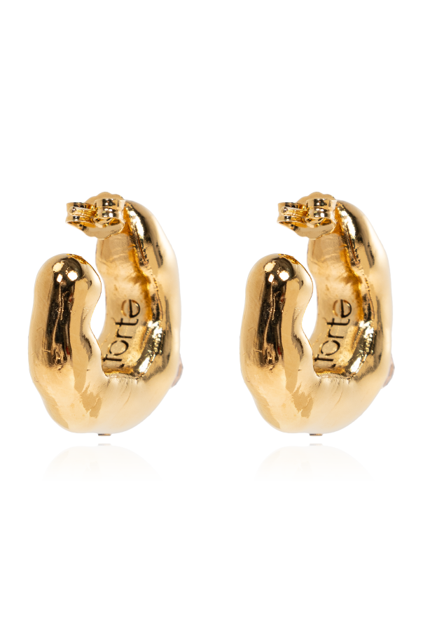 forte_forte Earrings with a shimmering crystal