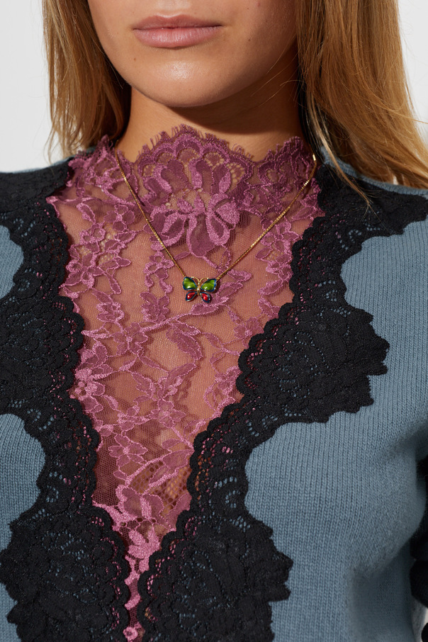 Valentino Garavani Collar con colgante con motivo de mariposa