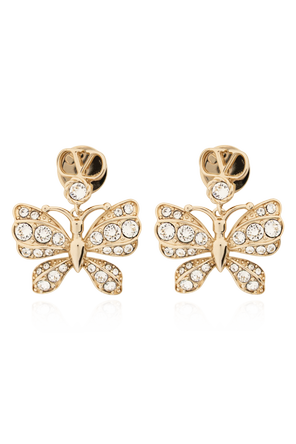Earrings with shimmering crystals