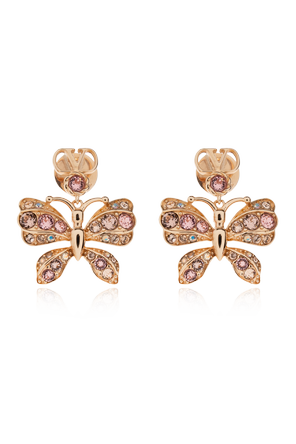 Earrings with shimmering crystals