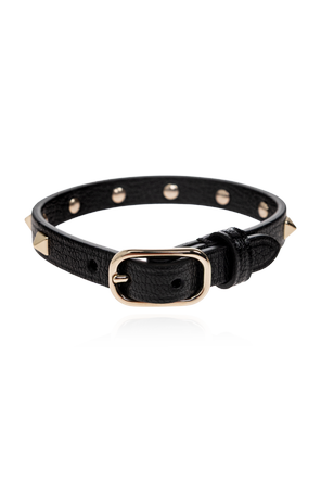 Leather bracelet with studs