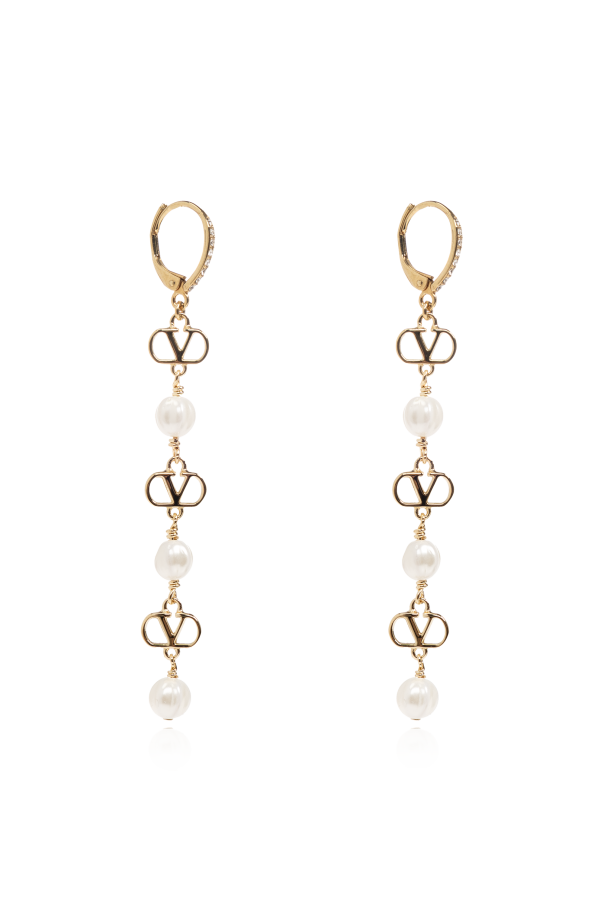 Long earrings with glass pearls od Valentino Garavani