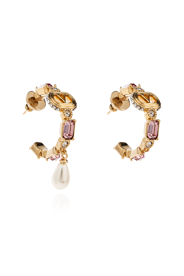 Earrings with shimmering crystals od Valentino Garavani