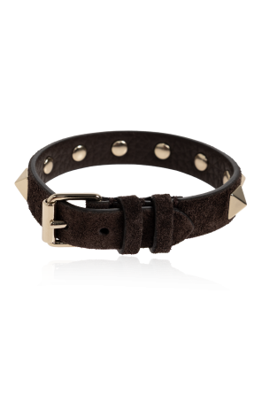 Wildlederarmband mit Nieten