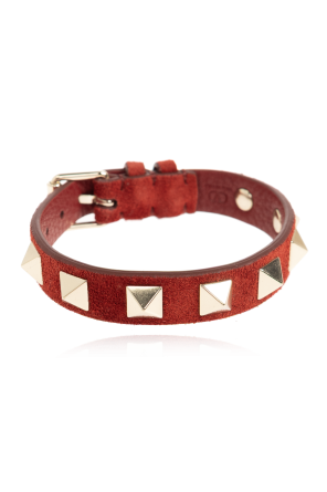 Wildlederarmband mit Nieten