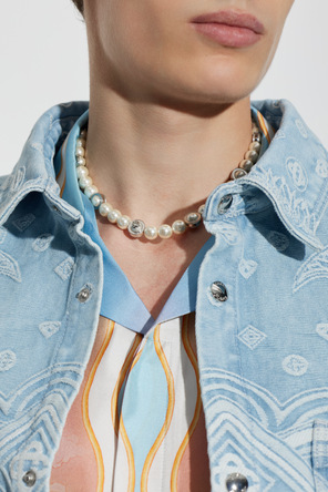 Casablanca Short Silver Pearl Necklace