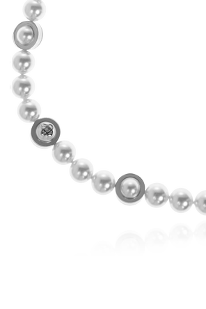 Casablanca Short Silver Pearl Necklace