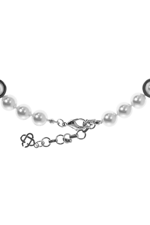 Casablanca Short Silver Pearl Necklace