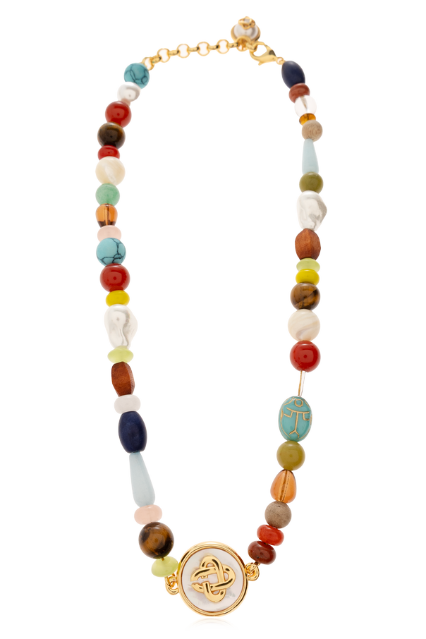 Short necklace with colorful stones od Casablanca