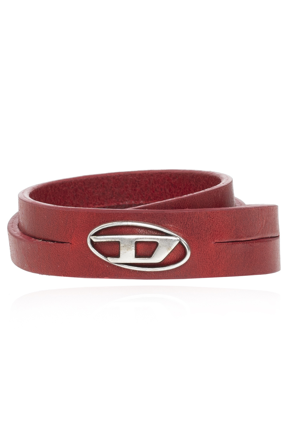 Diesel 'A-Logo' leather bracelet