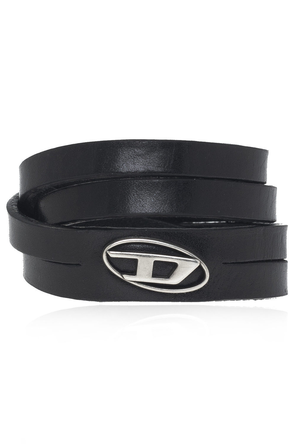 Diesel ‘A-Logo’ leather bracelet