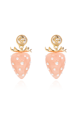 Strawberry motif earrings