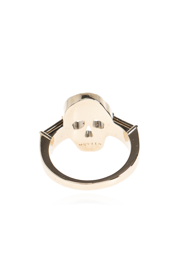 Alexander McQueen Ring with shimmering crystals