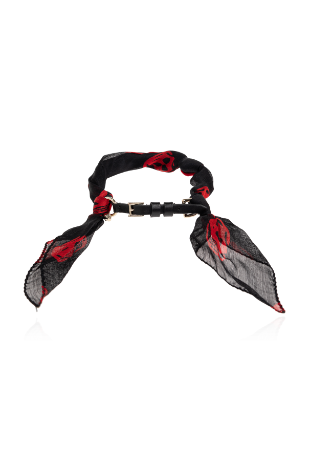 Silk bracelet with skull motif od Alexander McQueen