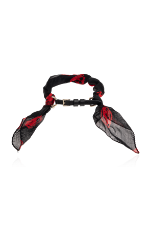 Silk bracelet with skull motif