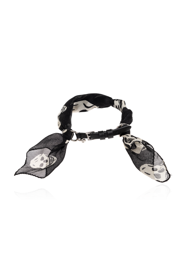 Silk bracelet with skull motif od Alexander McQueen