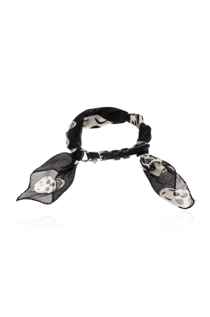 Pulsera de seda con motivo de calavera