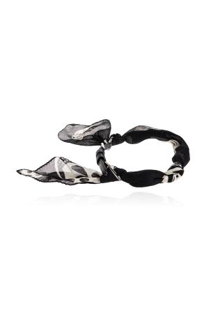 Alexander McQueen Pulsera de seda con motivo de calavera