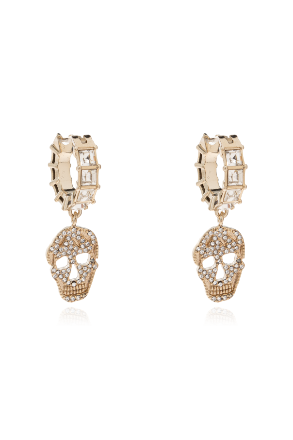 Earrings with shimmering crystals od Alexander McQueen