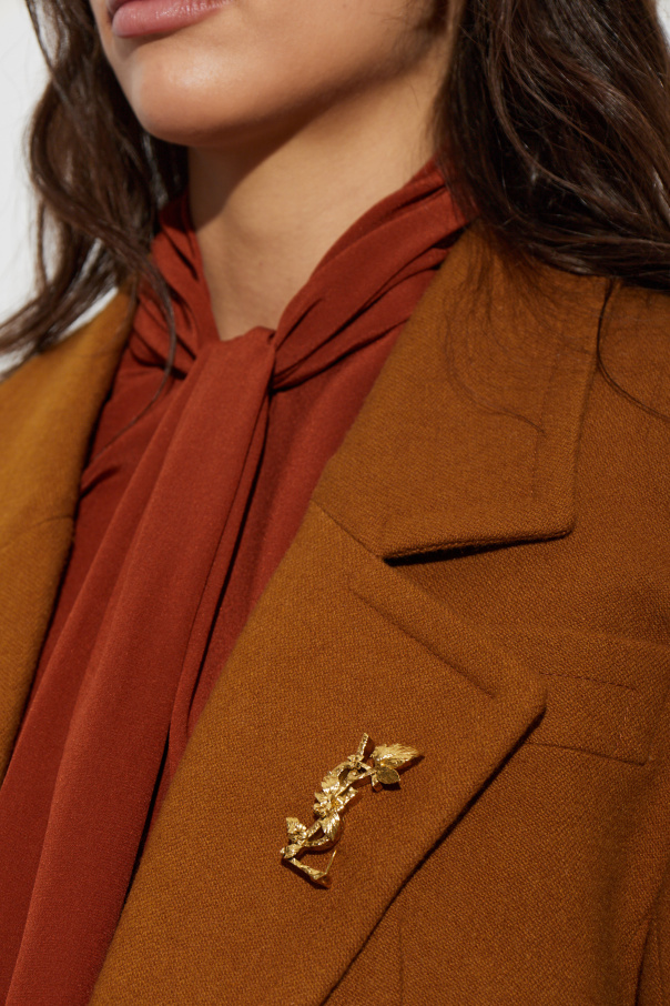 Saint Laurent Brooch in the shape of a logo