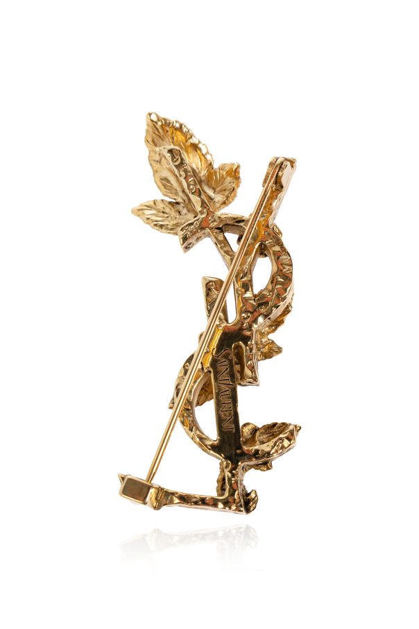 Saint Laurent Brooch in the shape of a logo