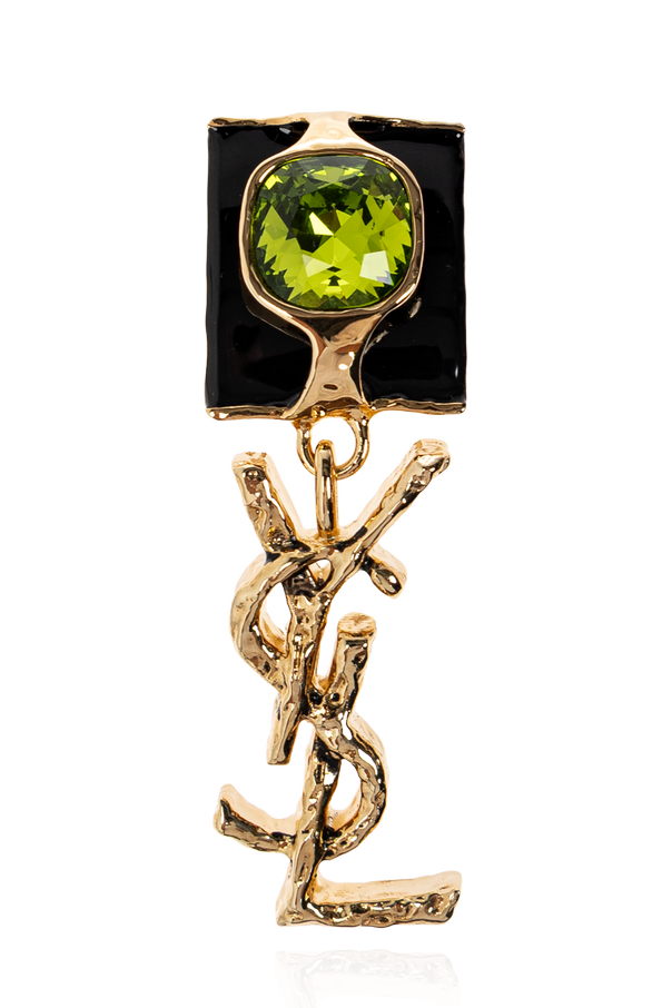 Saint Laurent Brass clip-on earrings 'Cassandre'