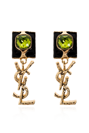 Brass clip-on earrings 'Cassandre'