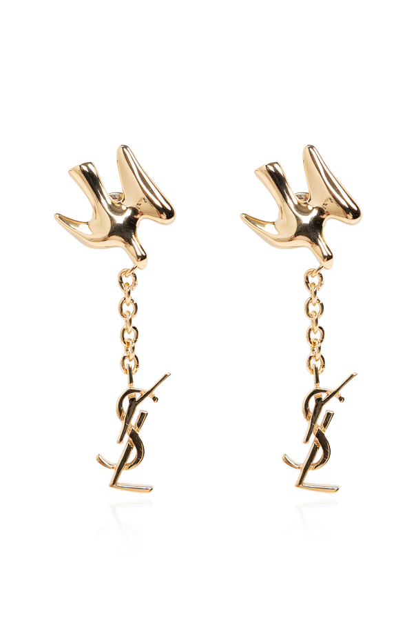 ‘Cassandre’ brass earrings od Saint Laurent