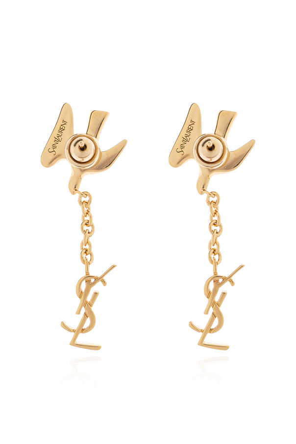 Saint Laurent Pendientes de latón ‘Cassandre’