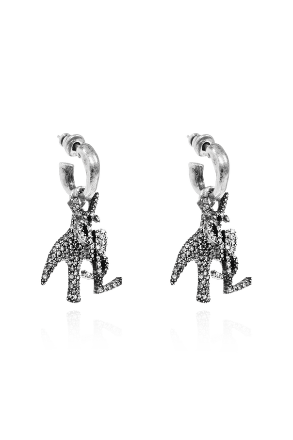 ‘Cassandre’ brass earrings od Saint Laurent
