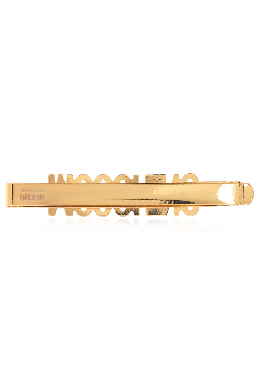 Gold Hair clip with logo Moschino - Vitkac Canada