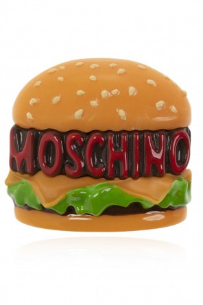 Brooch with logo od Moschino