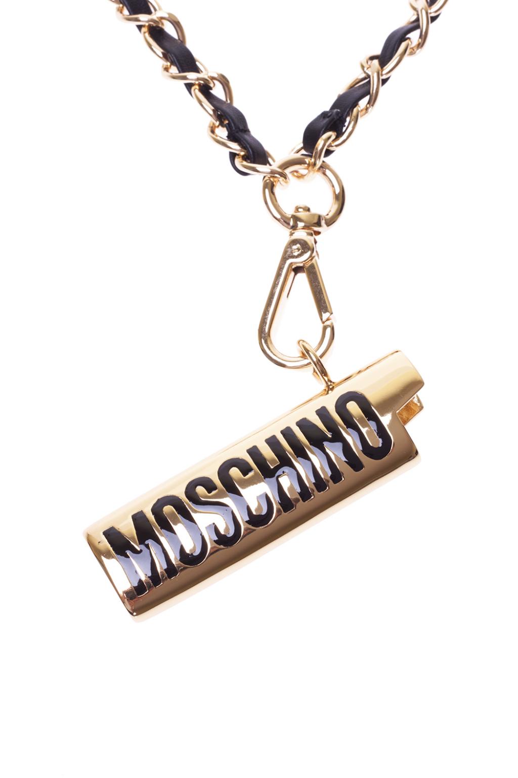 moschino logo necklace