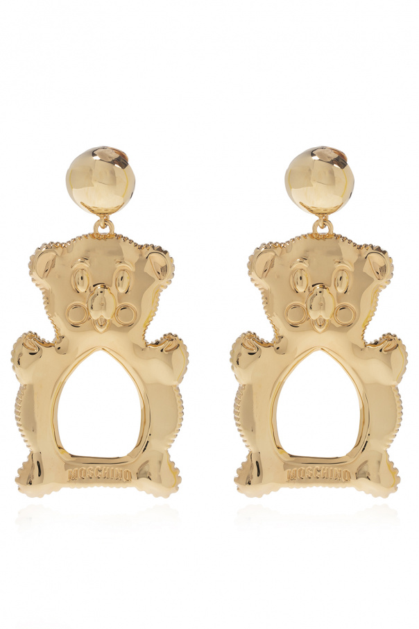 Moschino Clip-on earrings with Teddy bear charm