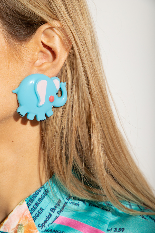 Moschino Clip-on earrings with elephant motif