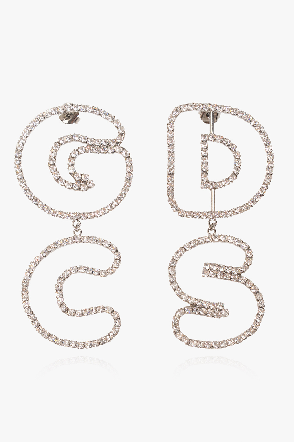 GCDS SILVER Earrings with logo