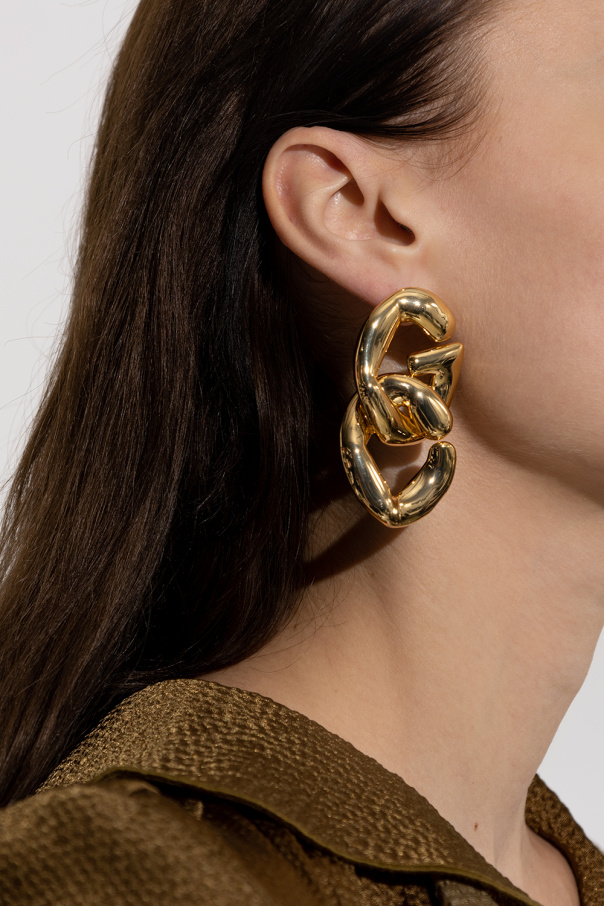 Women's earrings, silver, long, hoop, clip on - IetpShops Lithuania