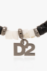 Dsquared2 BLACK Bracelet with logo charm