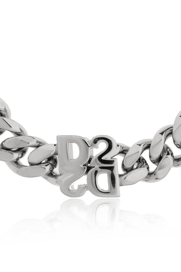Dsquared2 Brazalete de latón con logotipo