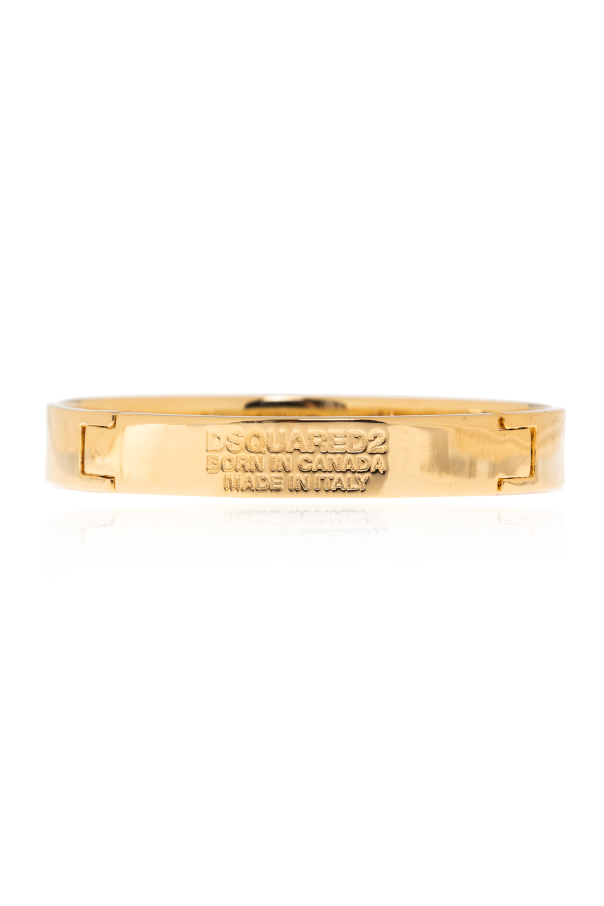 Brass bracelet with engraved logo od Dsquared2