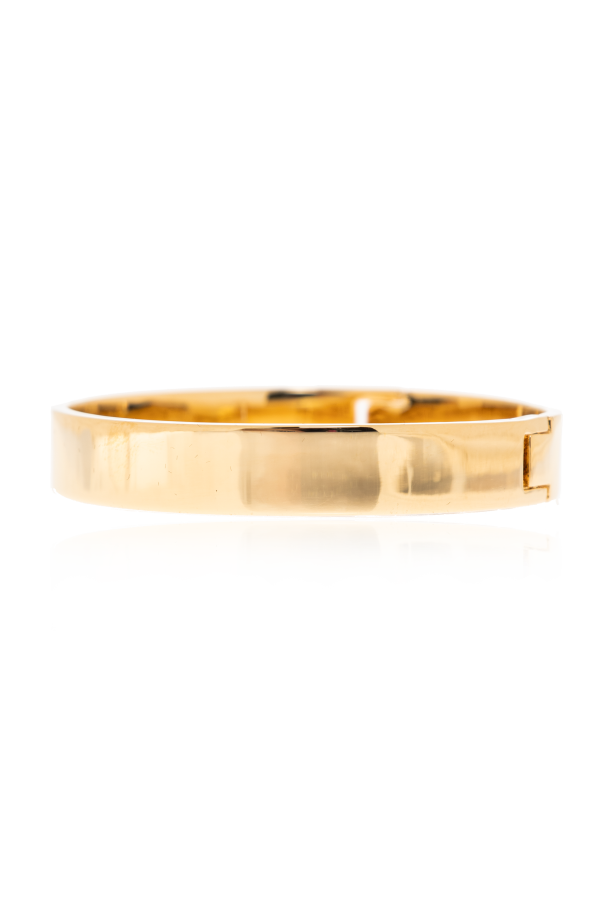 Dsquared2 Brazalete de latón con logotipo grabado