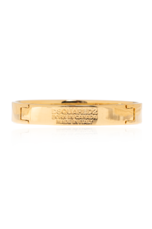 Brazalete de latón con logotipo grabado