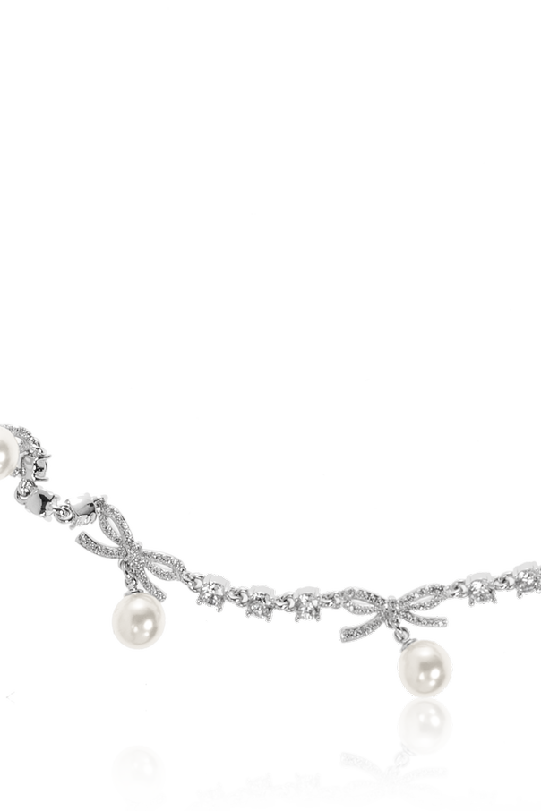 Self-Portrait Necklace with shimmering crystals