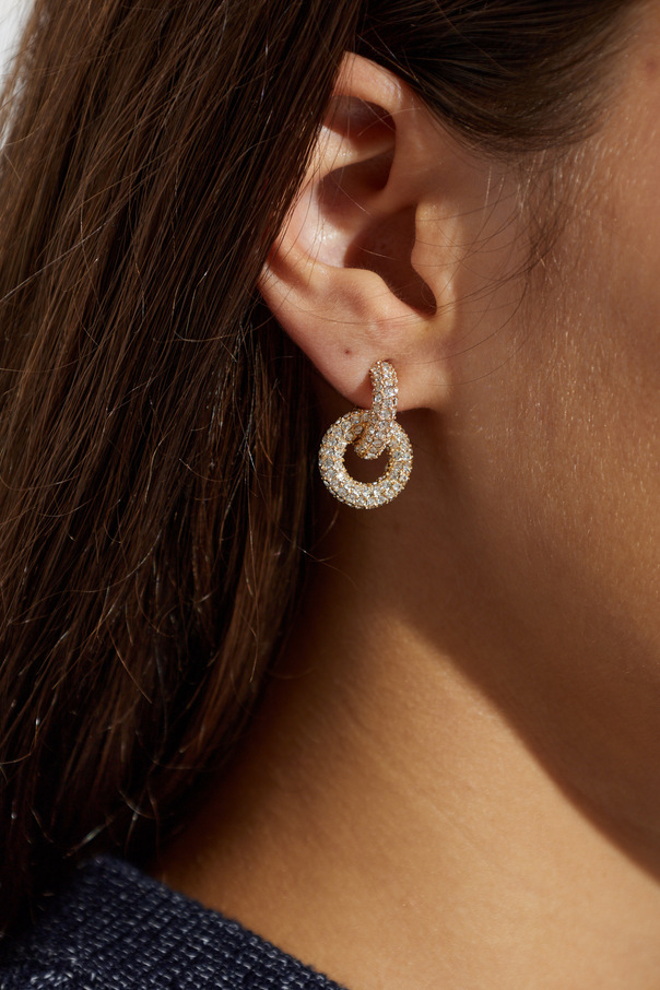 Self-Portrait Earrings with shimmering sequins